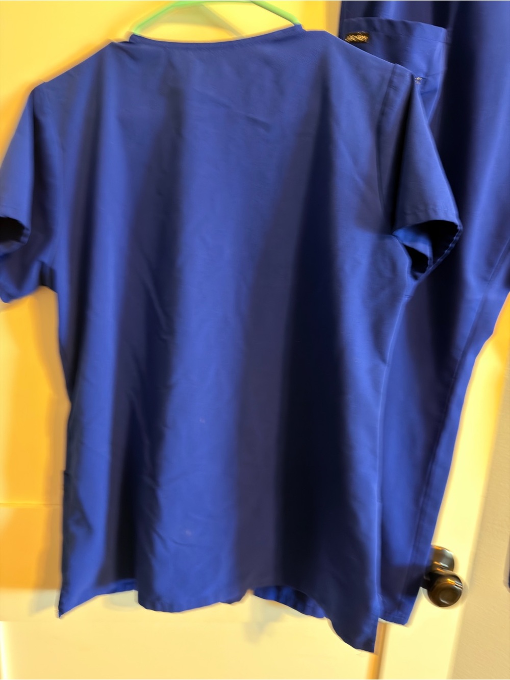 Jockey Navy Blue Women's Scrub-Style Pajama Top and Pants - Picture 6 of 11